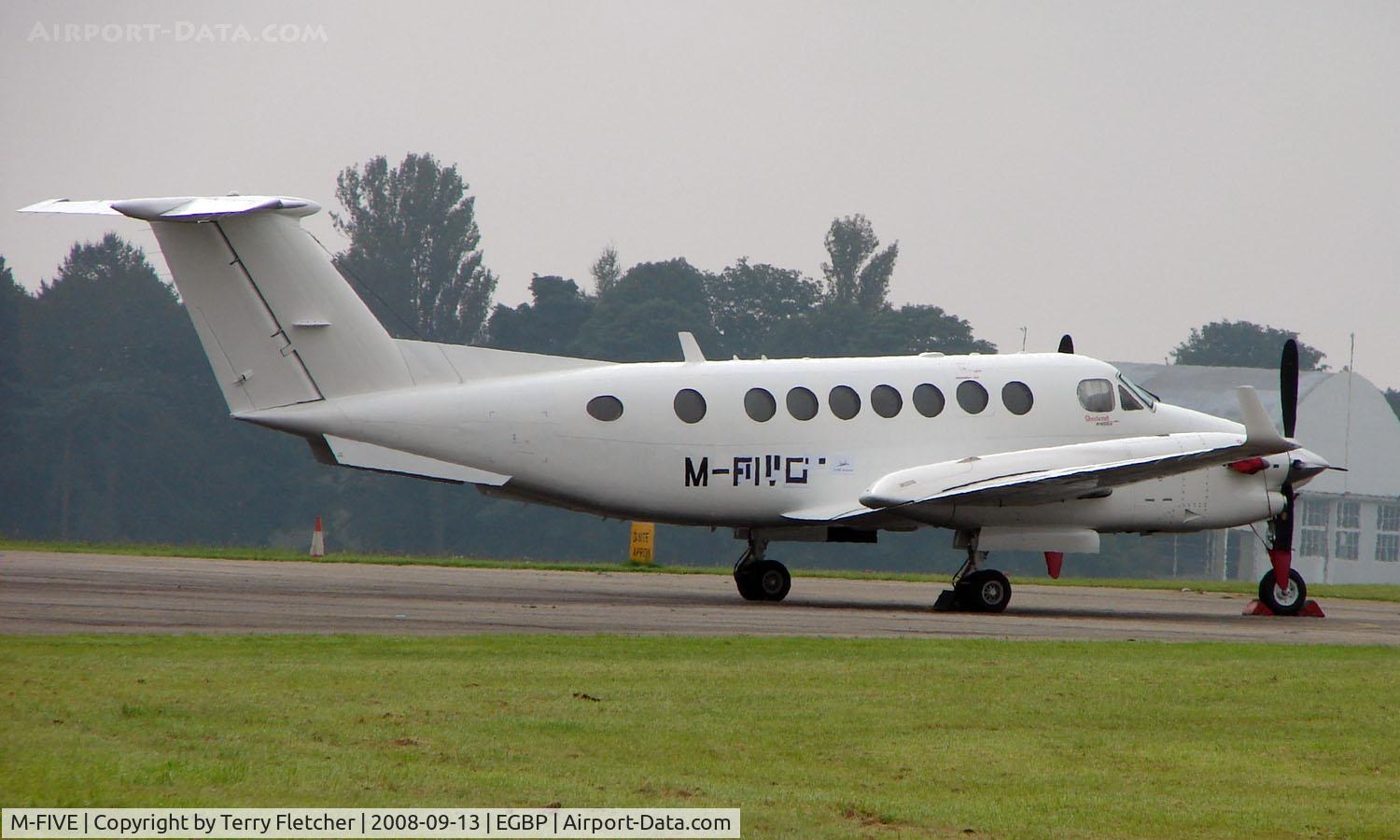 M-FIVE, 2008 Beech B300 350 King Air C/N FL-580, Despite the hieroglyphics on the side of this aircraft it was M-FIVE on display at Kemble 2008 - Saturday - Battle of Britain Open Day