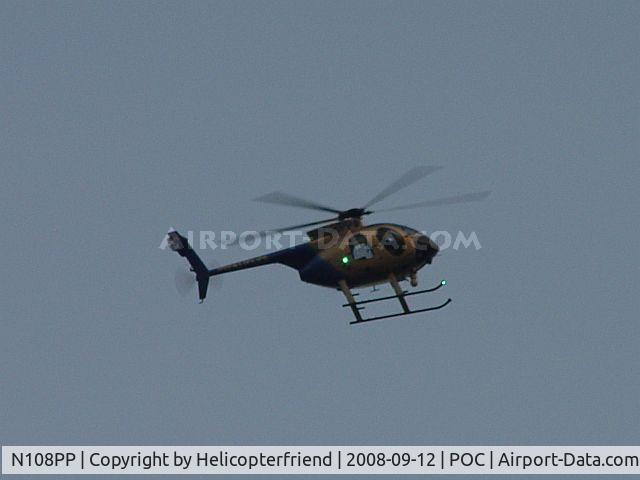 N108PP, 2008 MD Helicopters 369E C/N 0578E, Pomona Police's new MD 500E helicopter on Patrol