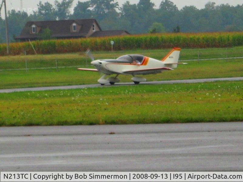 N213TC, 1983 Stoddard-Hamilton Glasair C/N 213, Back-taxiing RWY 22 at Kenton, Ohio