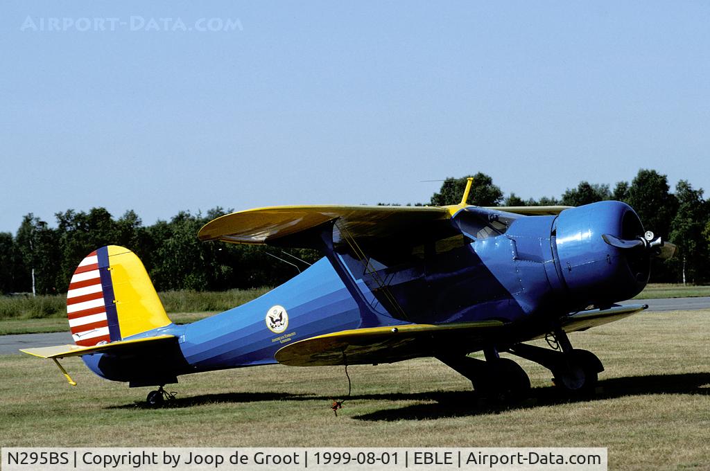 N295BS, 1939 Beech YC-43A Staggerwing C/N 295, Ex USAAC 39-139 and RAF DR628. Now repainted in its original American Ambassy London markings. Flown by the Duke of Brabant Air Force in the Netherlands.