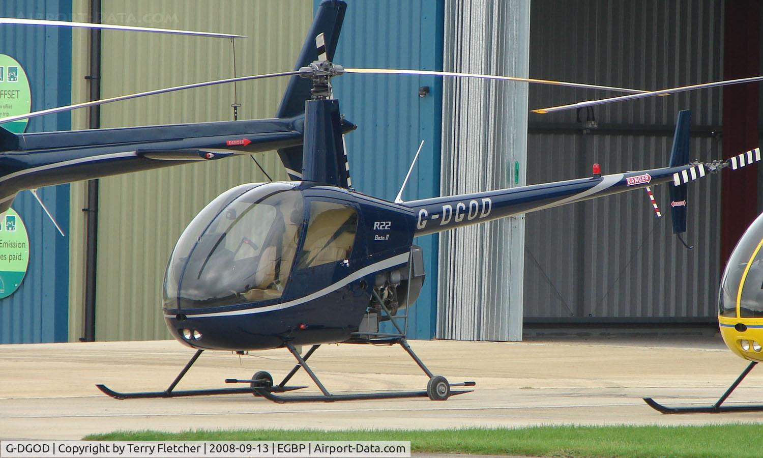 G-DGOD, 2005 Robinson R22 Beta II C/N 3889, Robinson R22 on display at Kemble 2008 - Saturday - Battle of Britain Open Day