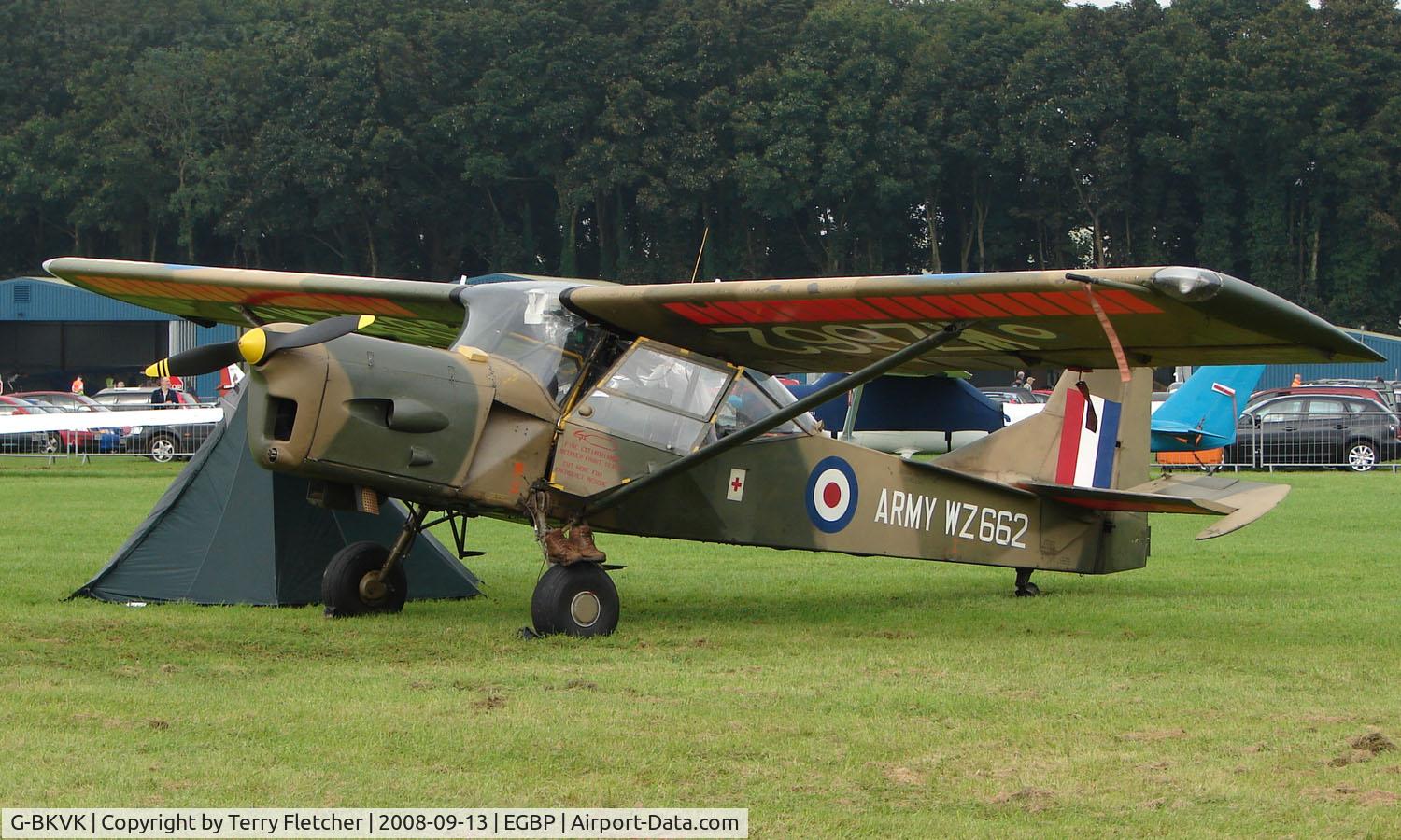 G-BKVK, 1954 Auster AOP.9 C/N AUS/10/2, This Auster wears Serial WZ662 - on display at Kemble 2008 - Saturday - Battle of Britain Open Day