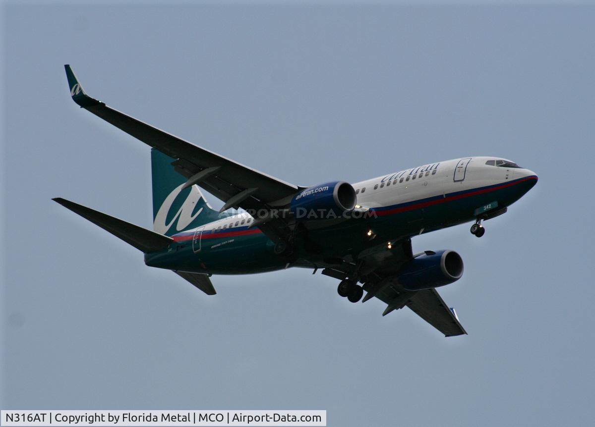 N316AT, 2007 Boeing 737-7BD C/N 33928, Air Tran 737-700