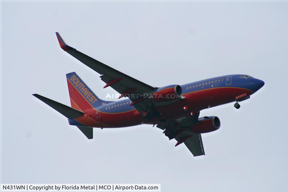 N431WN, 2002 Boeing 737-7H4 C/N 29845, Southwest 737-700