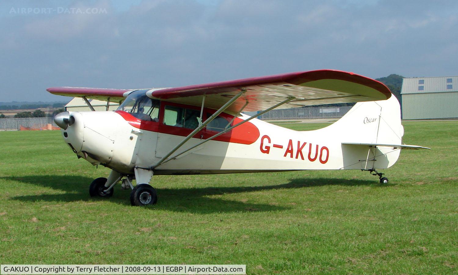 G-AKUO, 1946 Aeronca 11AC Chief C/N 11AC-1376, 1946 Aeronca 11AC on display at Kemble 2008 - Saturday - Battle of Britain Open Day