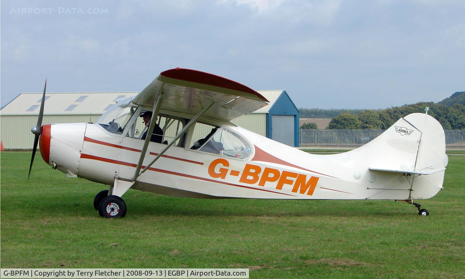 G-BPFM, 1946 Aeronca 7AC Champion C/N 7AC-4751, 1946 Aeronca 7AC on display at Kemble 2008 - Saturday - Battle of Britain Open Day