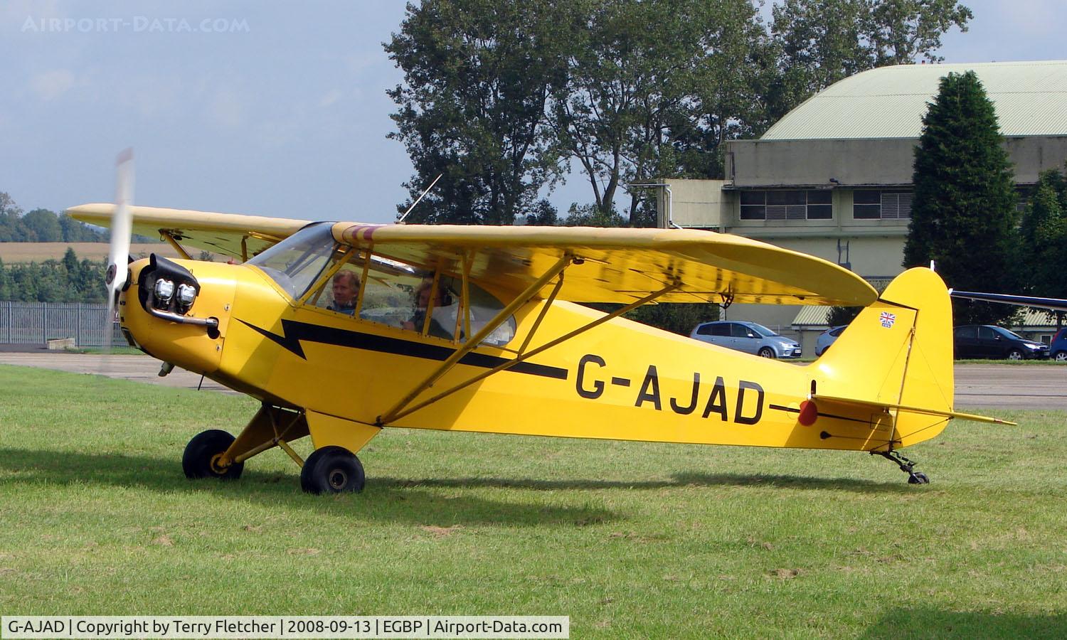 G-AJAD, 1943 Piper J3C-65 Cub Cub C/N 11700, 1943 Piper J3C-65 on display at Kemble 2008 - Saturday - Battle of Britain Open Day