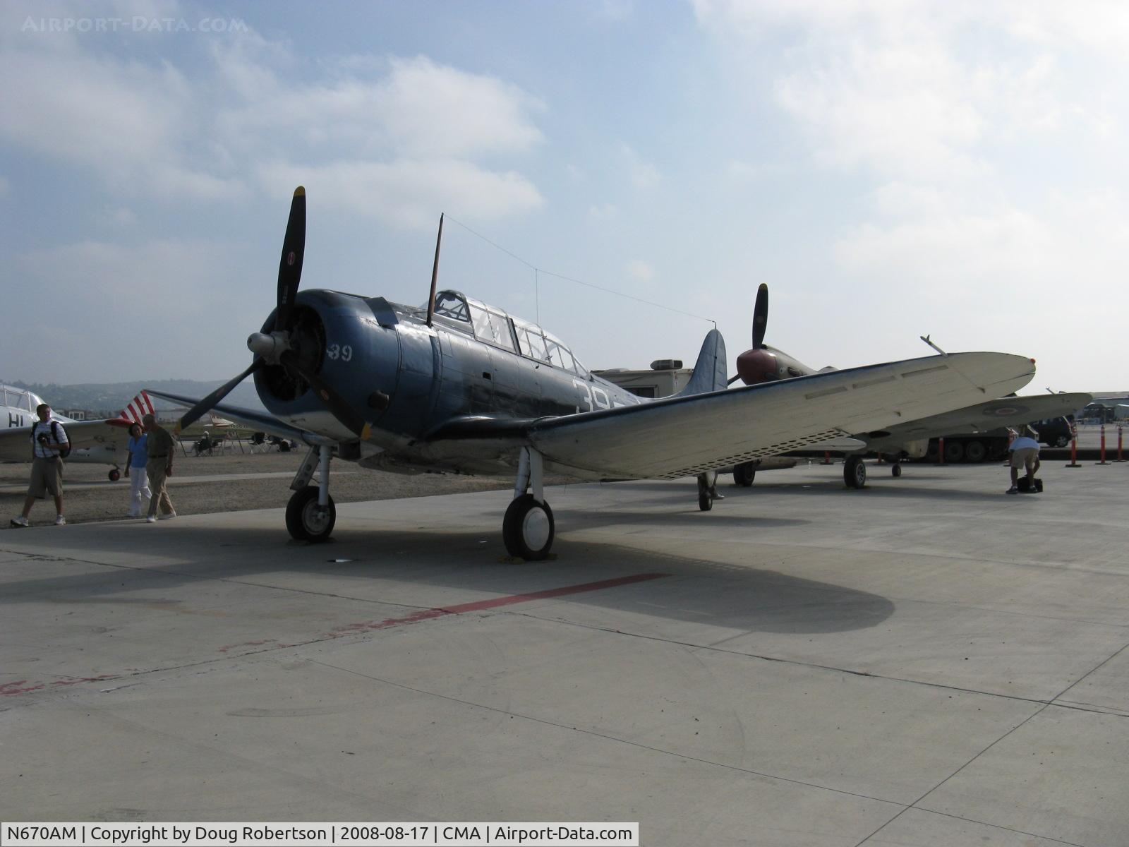 N670AM, 1993 Douglas SBD-5 Dauntless C/N 28536, 1993 Douglas/Maloney SBD-5 DAUNTLESS, Wright R-1820-60 Cyclone 9 cylinder radial 1,200 Hp