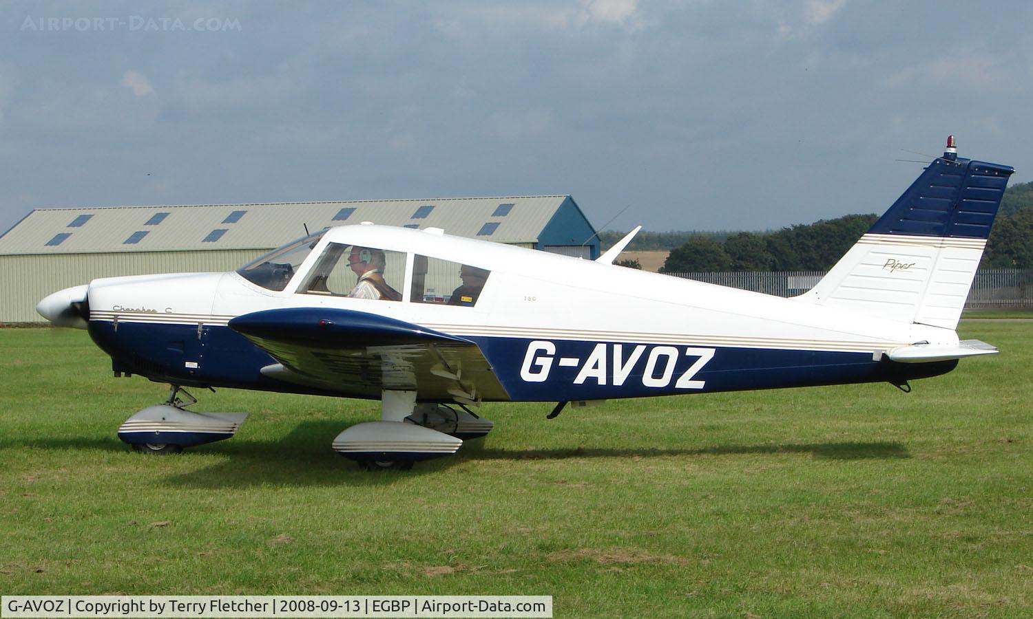 G-AVOZ, 1966 Piper PA-28-180 Cherokee C/N 28-3711, Piper Pa-28-180 on display at Kemble 2008 - Saturday - Battle of Britain Open Day