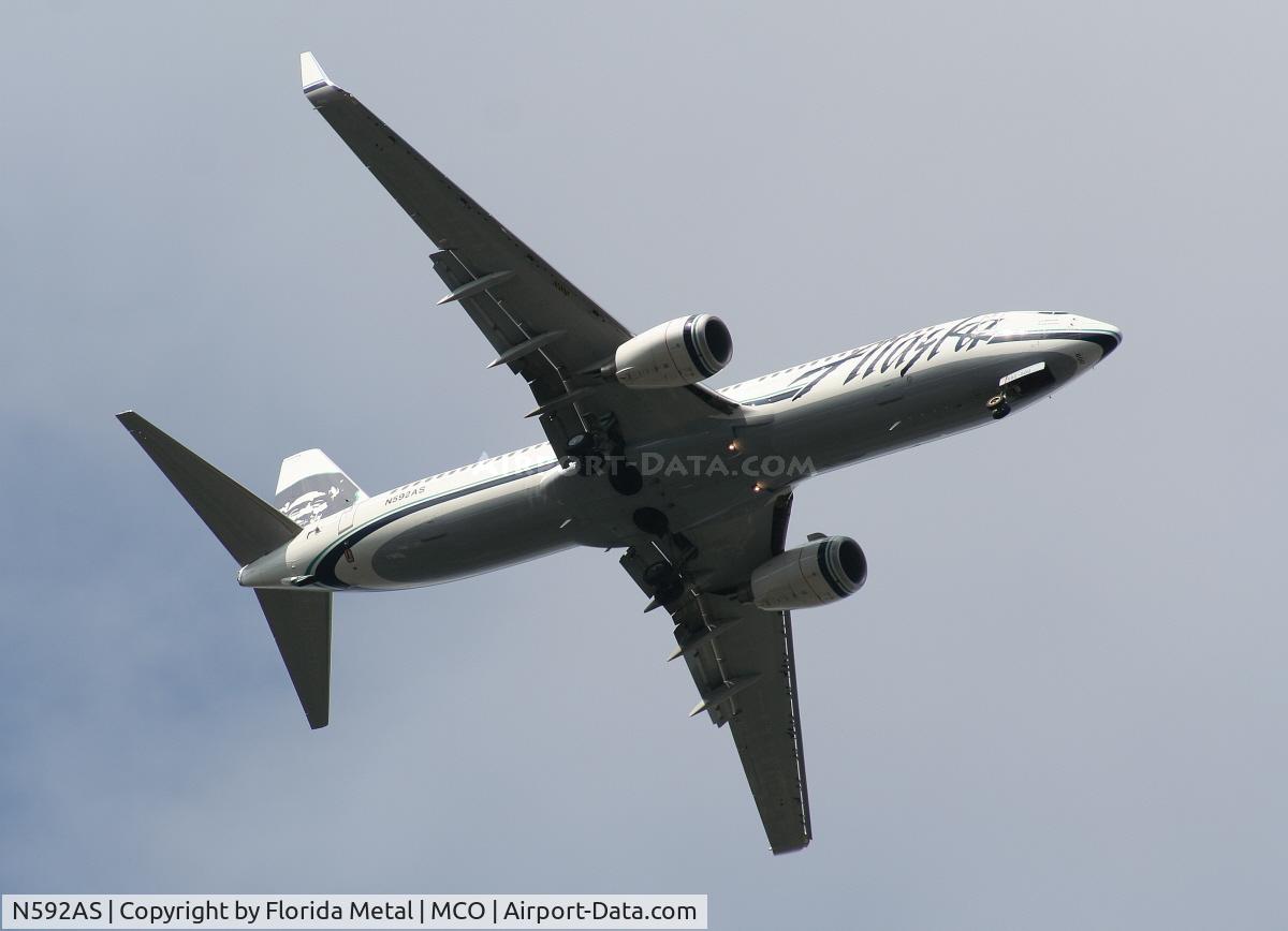 N592AS, 2008 Boeing 737-890 C/N 35190, Alaska Air 737-800 arriving from SEA
