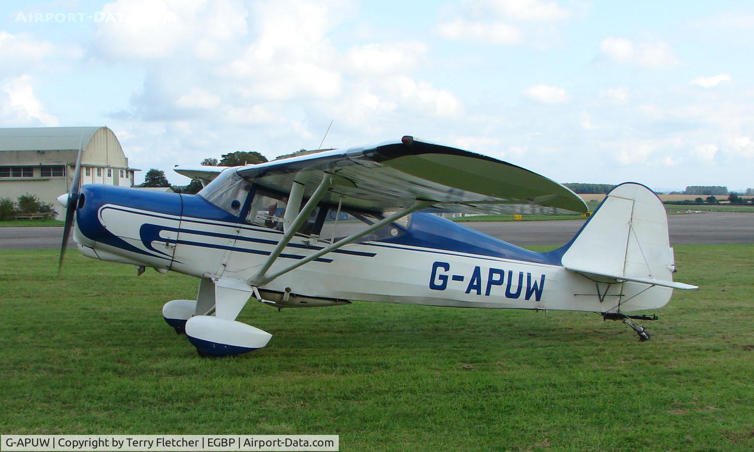G-APUW, 1959 Auster J-5V Autocar C/N 3273, 1959 Auster J5V Series 160 on display at Kemble 2008 - Saturday - Battle of Britain Open Day