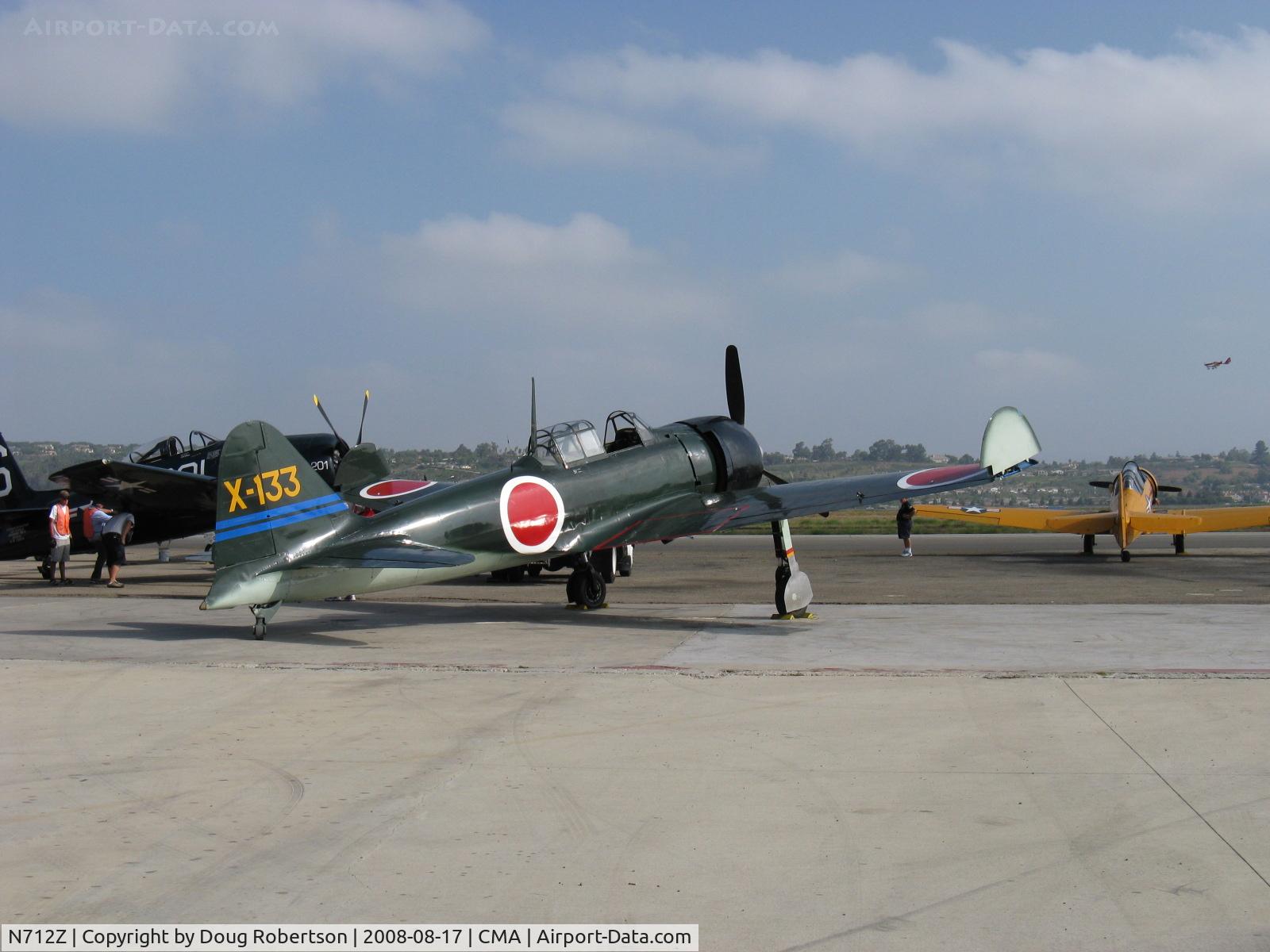 N712Z, 1942 Mitsubishi A6M3 Reisen (Zero) C/N 3869, 1942 Mitsubishi A6M3 ZERO-SEN (ZEKE), P&W R-1830 Double Wasp 18 cylinder 1,130 Hp for original Nakajima Sakai NK1C 21 14 cylinder radial