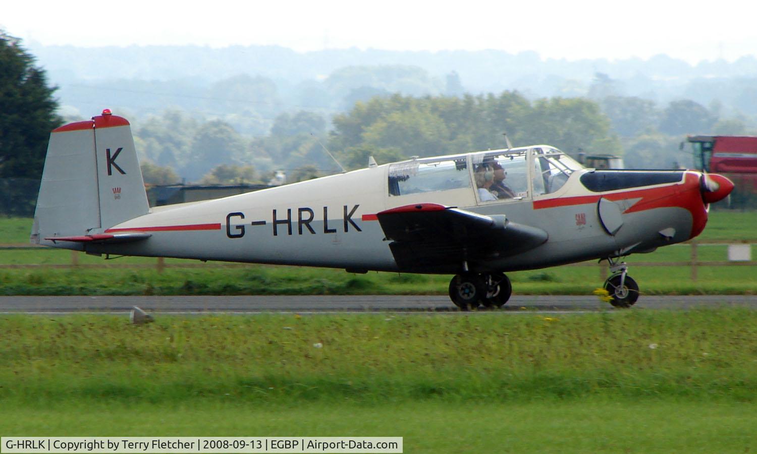 G-HRLK, 1959 Saab 91D-2 Safir C/N 91-376, 1959 Saab 91D Safir on display at Kemble 2008 - Saturday - Battle of Britain Open Day