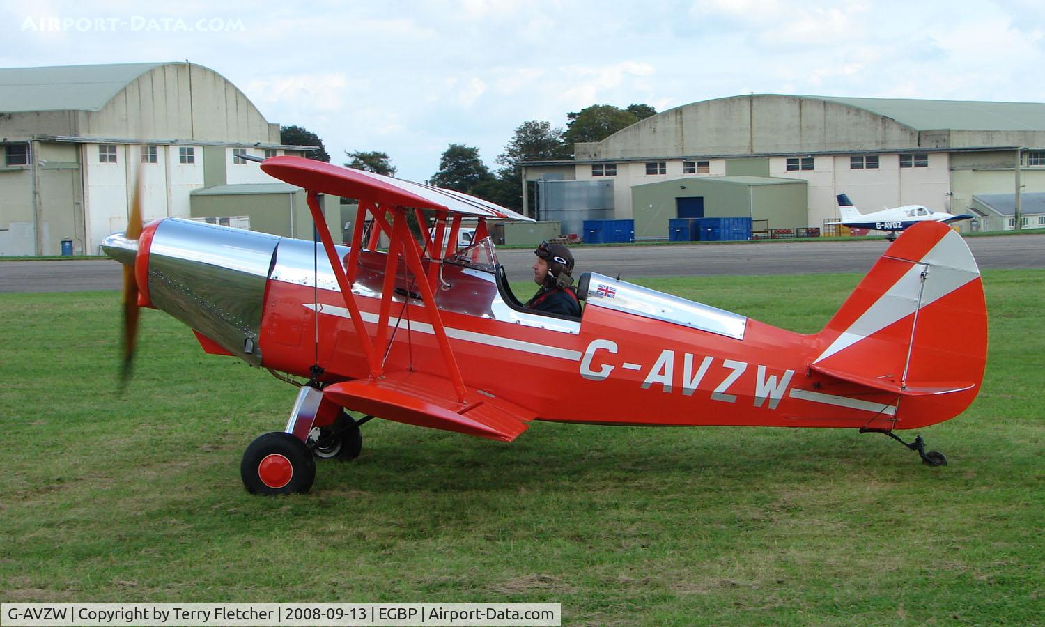 G-AVZW, 1973 EAA Biplane Model P-1 C/N PFA 1314, on display at Kemble 2008 - Saturday - Battle of Britain Open Day
