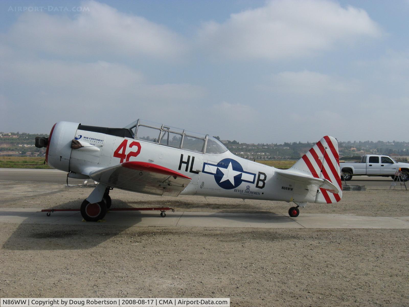 N86WW, 1956 North American SNJ-4 Texan C/N 88-12291, 1956 North American SNJ-4 'Sugarfoot', P&W R-1340 AN-1 550 Hp