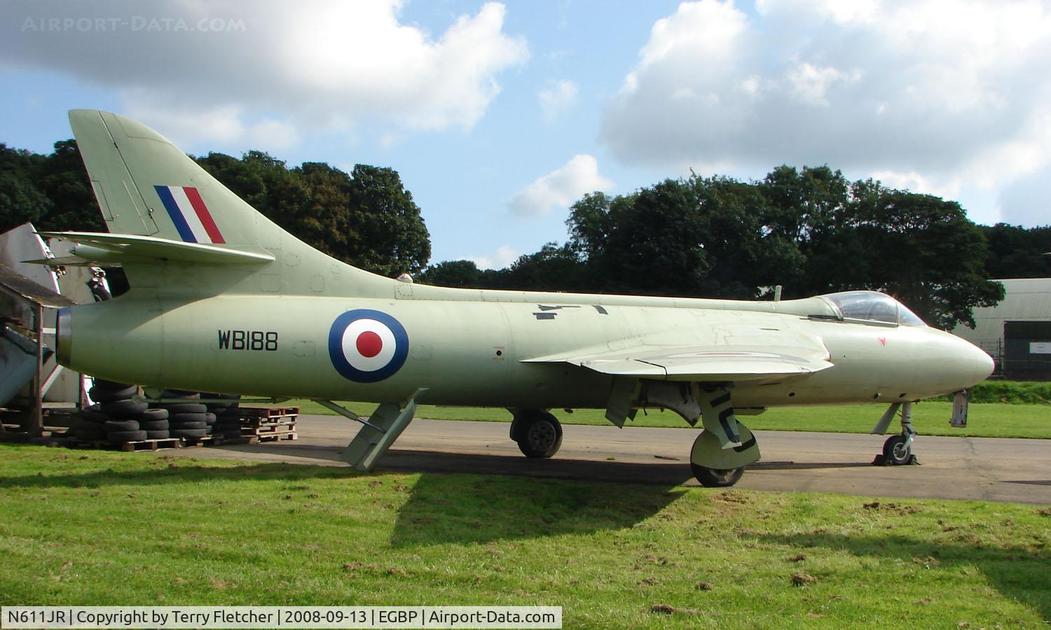N611JR, 1956 Hawker Hunter F.51 C/N 41H/680277, Hawker Hunter prototype marked WB188 on display at Kemble 2008 - Saturday - Battle of Britain Open Day