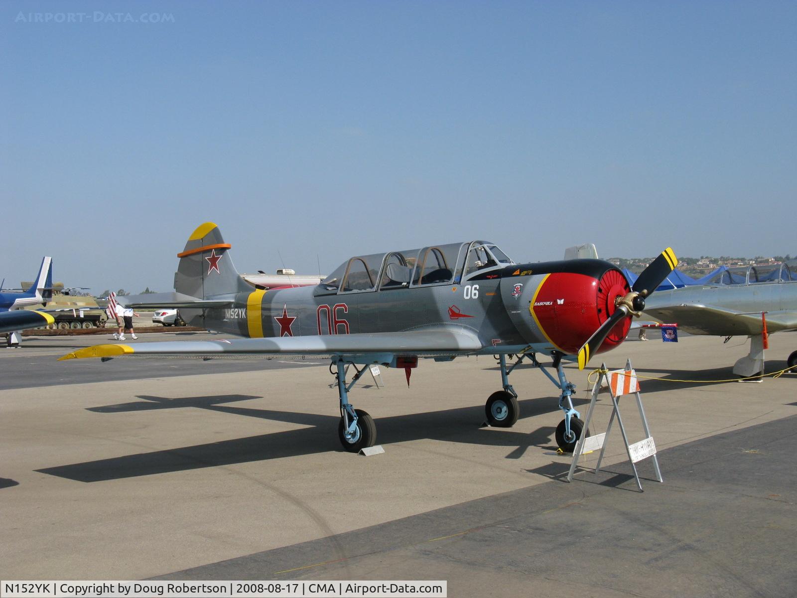 N152YK, 1995 Yakovlev Yak-52 C/N 9511815, 1995 Yakovlev YAK 52, Vedeneev (Ivchenko) M-14P 360 Hp radial