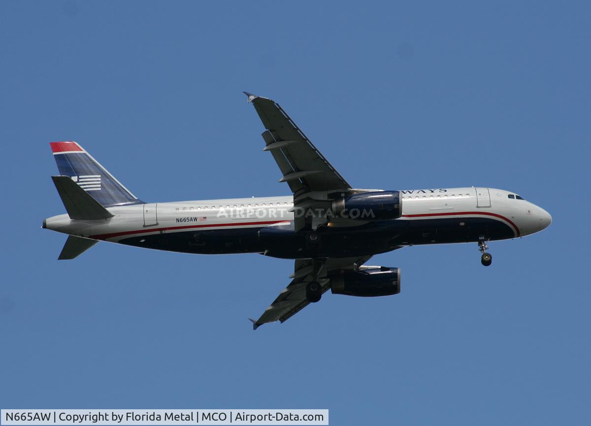 N665AW, 2001 Airbus A320-232 C/N 1644, USAirways A320