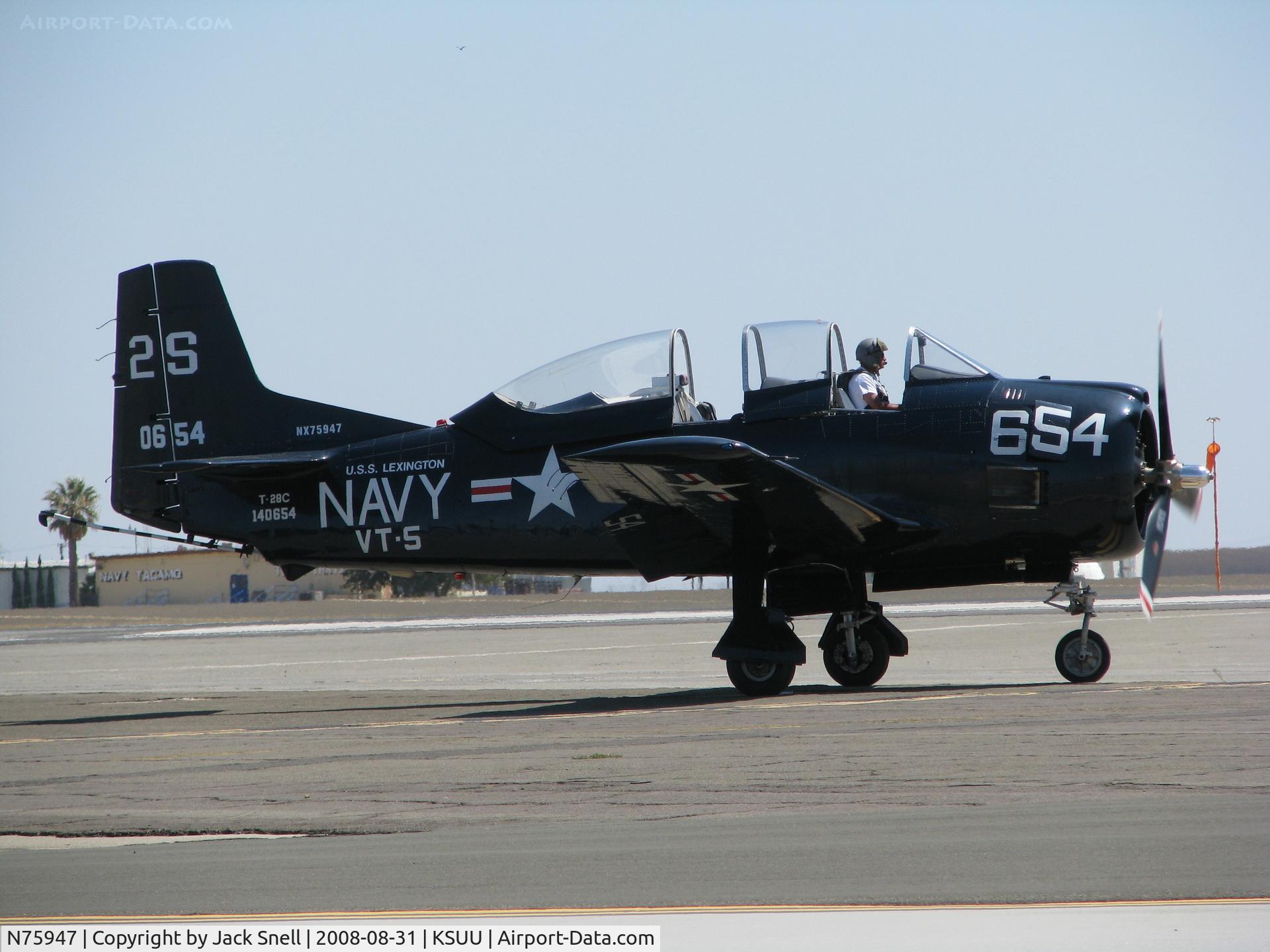 N75947, 1957 North American T-28C Trojan C/N 226-231 (140654), 2008 Travis Air Expo