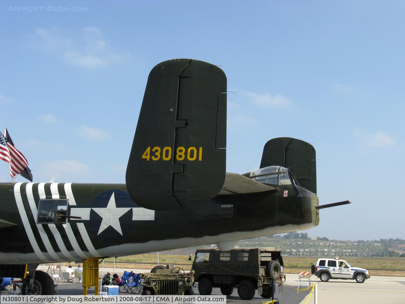 N30801, 1944 North American TB-25N Mitchell C/N 108-34076, 1944 North American TB-25N MITCHELL 'Executive Sweet', two Wright Cyclone R-2600s 1,700 Hp each, tail guns