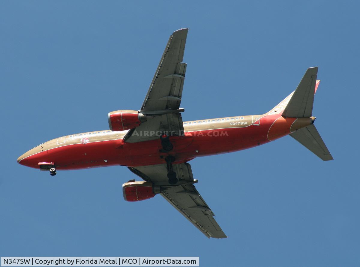 N347SW, 1989 Boeing 737-3H4 C/N 24374, Southwest 737-300