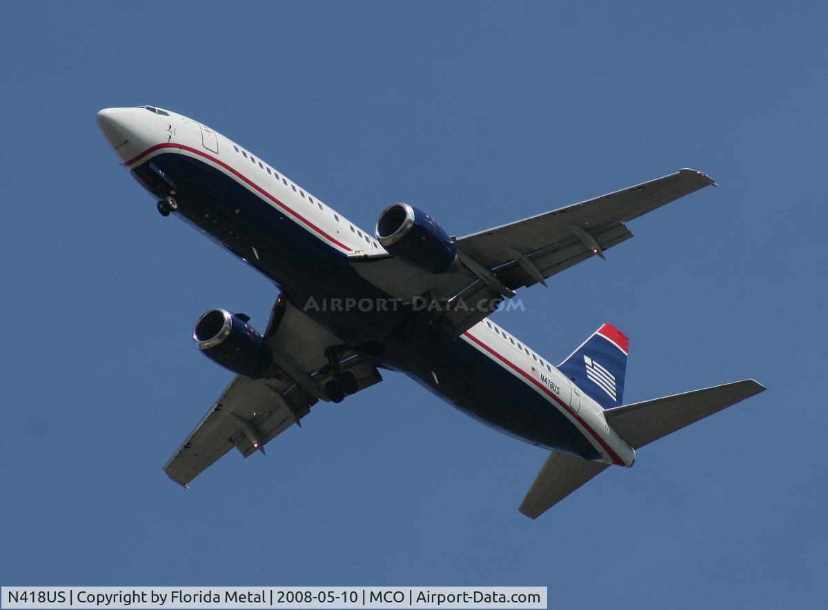 N418US, 1989 Boeing 737-401 C/N 23985, US Airways 737-400