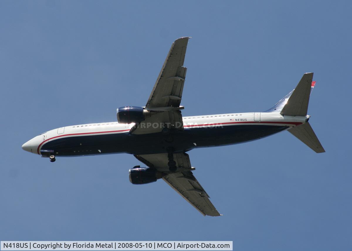 N418US, 1989 Boeing 737-401 C/N 23985, US Airways 737-400