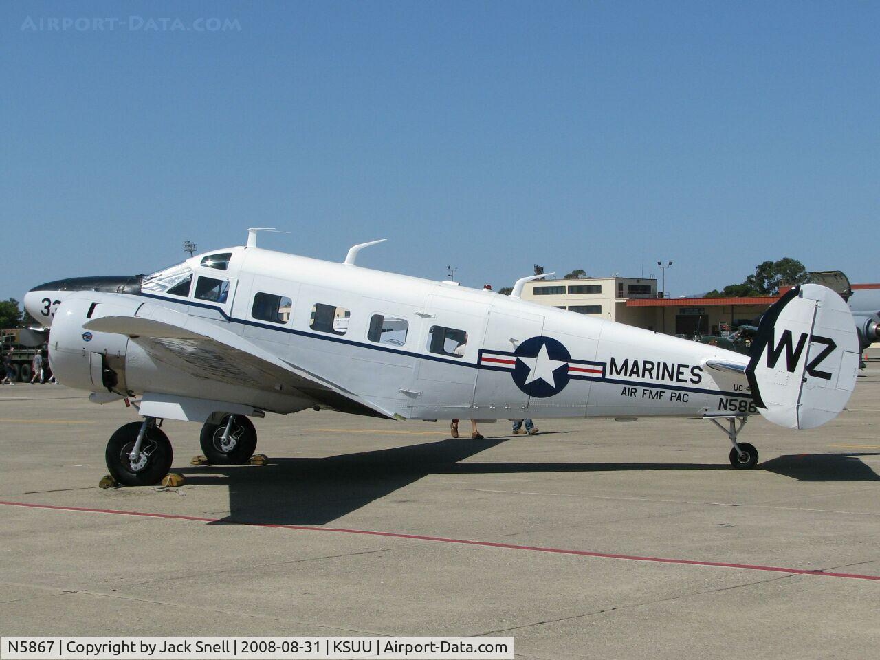 N5867, 1957 Beech E18S C/N BA-333, 2008 Travis Air Expo