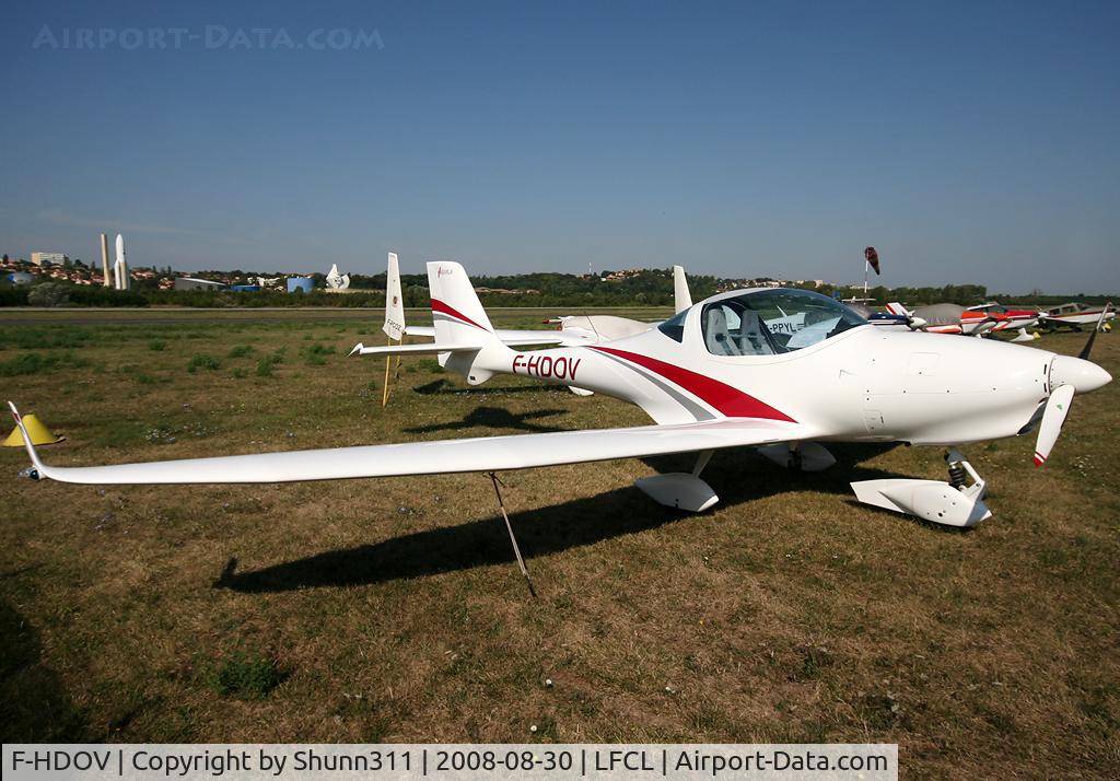 F-HDOV, 2008 Aquila A210 (AT01) C/N AT01-182, Parked here for a show...