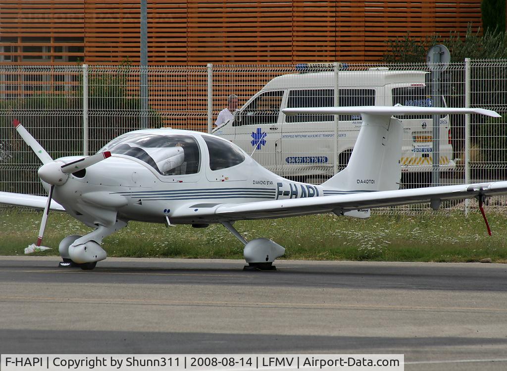 F-HAPI, Diamond DA-40DTDI Diamond Star C/N D4.056, Parked at the General Aviation area...