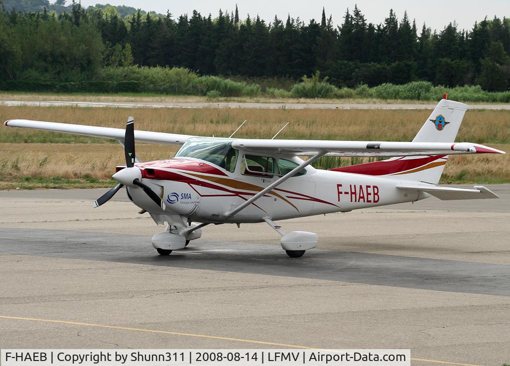F-HAEB, 1983 Cessna 182R Skylane C/N 18268316, Parked at the Airclub...