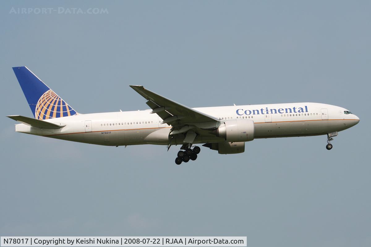 N78017, 2002 Boeing 777-224 (ER) C/N 31679,  