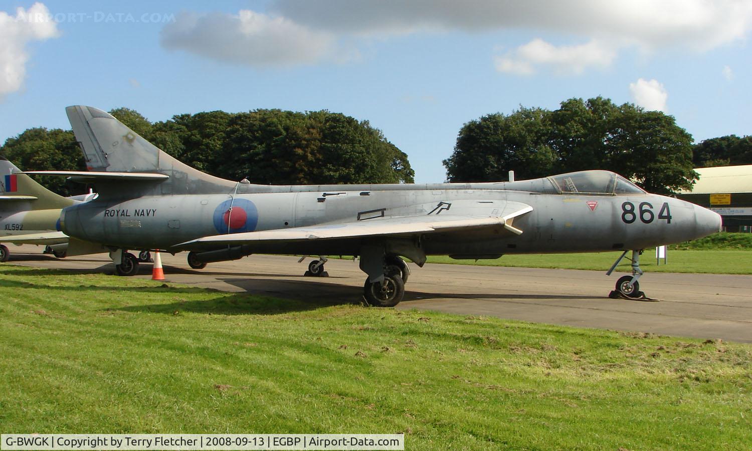 G-BWGK, 1955 Hawker Hunter GA.11 C/N HABL-003032, ex Royal Navy Hawker Hunter GA11 (VL-684) on display at Kemble 2008 - Saturday - Battle of Britain Open Day