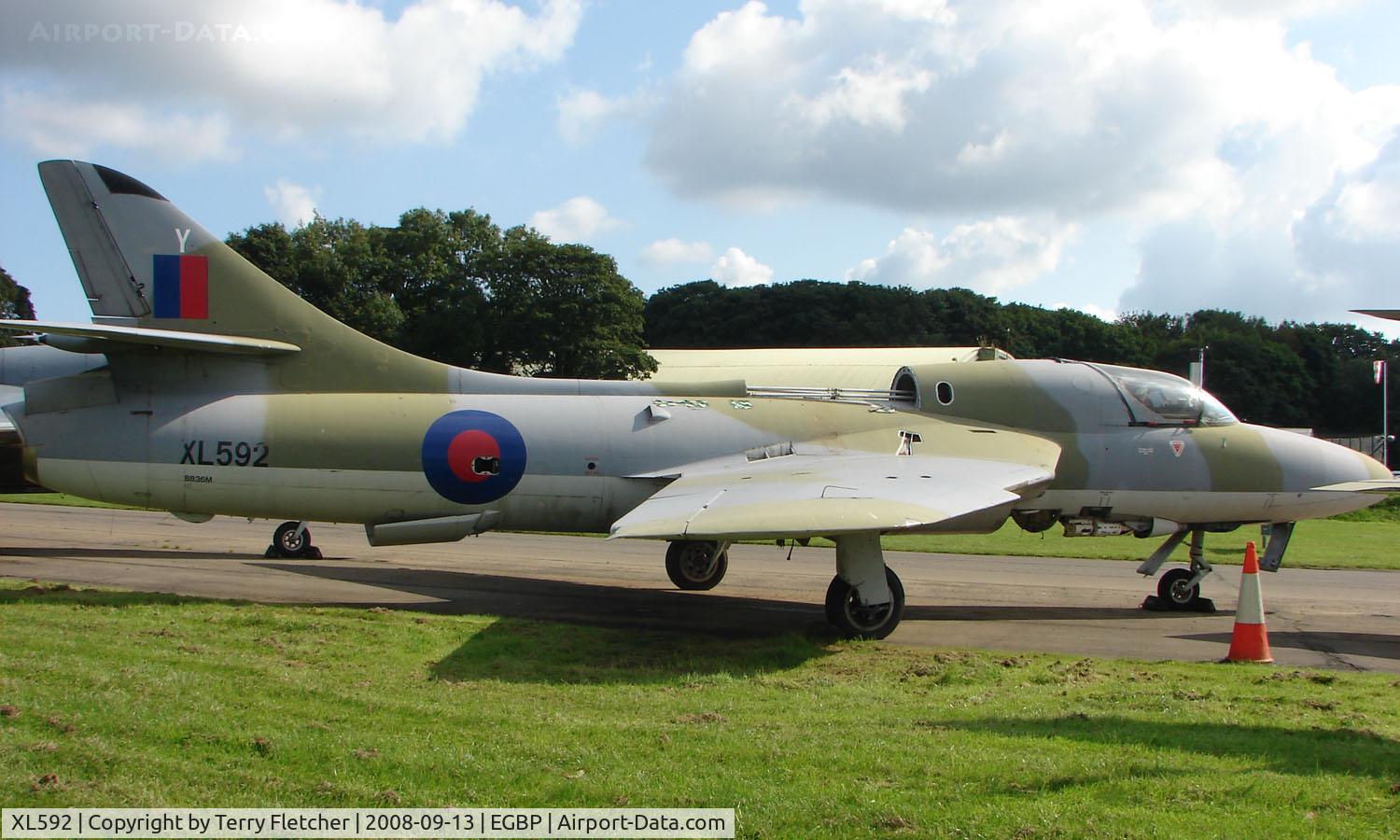 XL592, 1958 Hawker Hunter T.7 C/N 41H/693686, ex Air Force Hawker Hunter T7 on display at Kemble 2008 - Saturday - Battle of Britain Open Day
