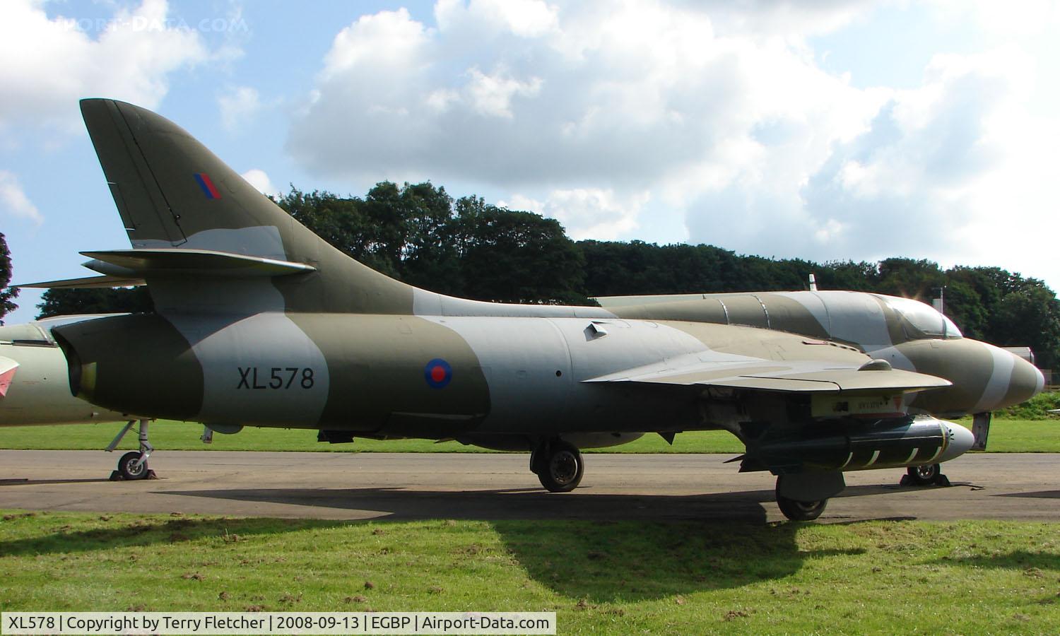 XL578, 1958 Hawker Hunter T.7 C/N 41H/693728, Hawker Hunter T7 on display at Kemble 2008 - Saturday - Battle of Britain Open Day