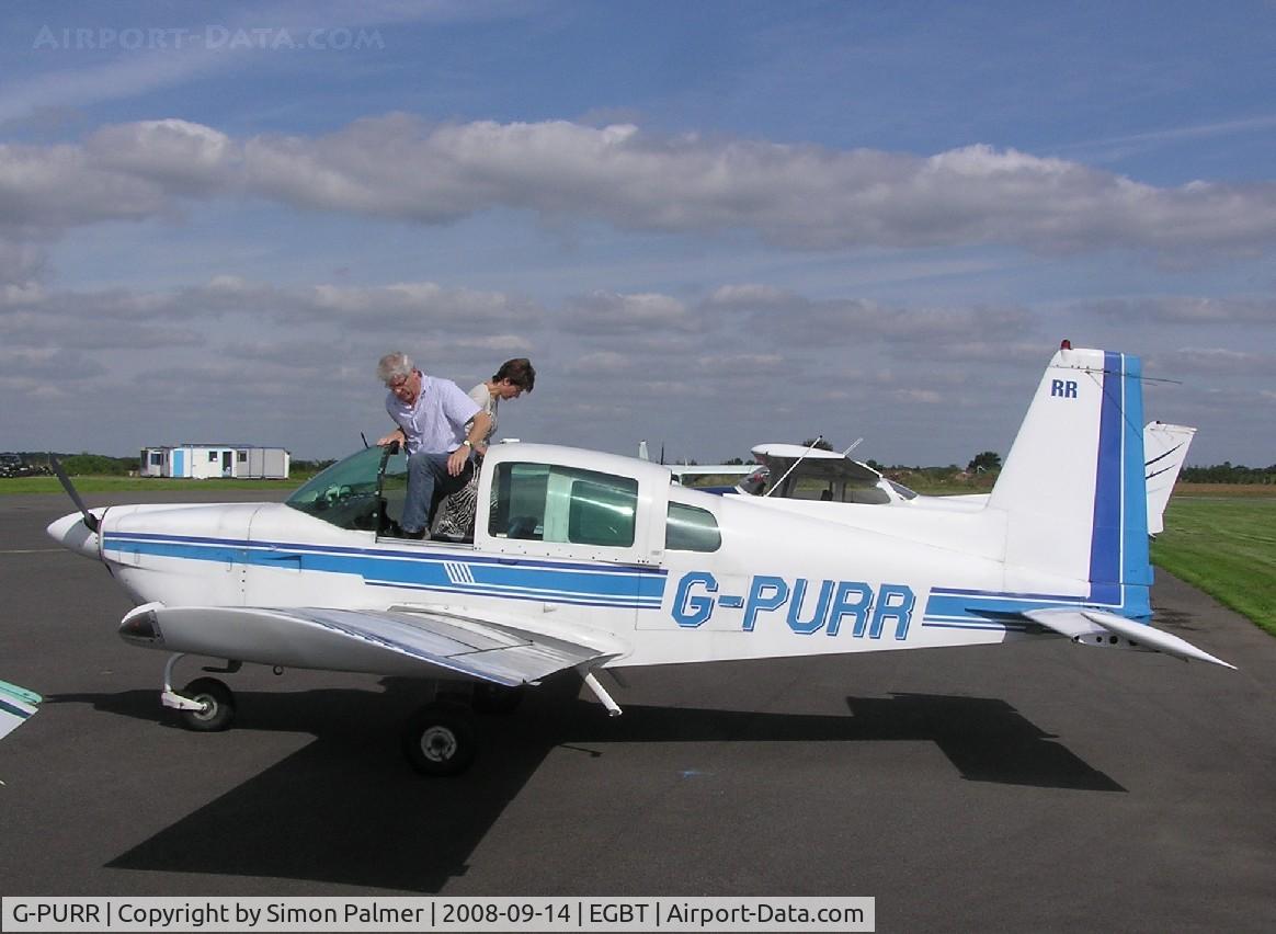 G-PURR, 1978 Grumman American AA-5A Cheetah C/N AA5A-0794, AA-5A arriving at Turweston
