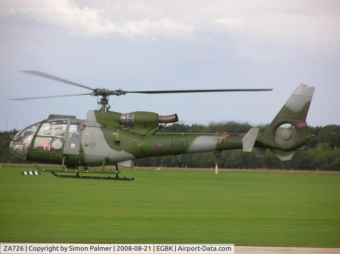 ZA726, 1979 Westland SA-341B Gazelle AH1 C/N WA1795, Gazelle at Sywell