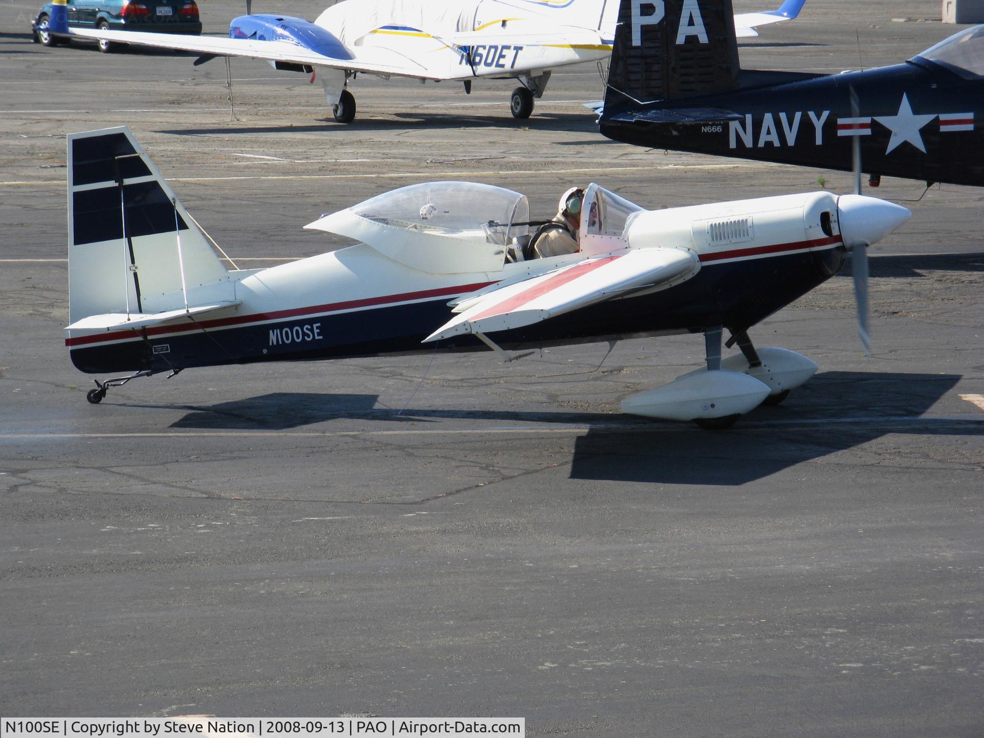 N100SE, 1971 Stephens Akro C/N RM-1, 1971 Mcnany STEPHENS AKRO running-up engine @ Palo Alto, CA