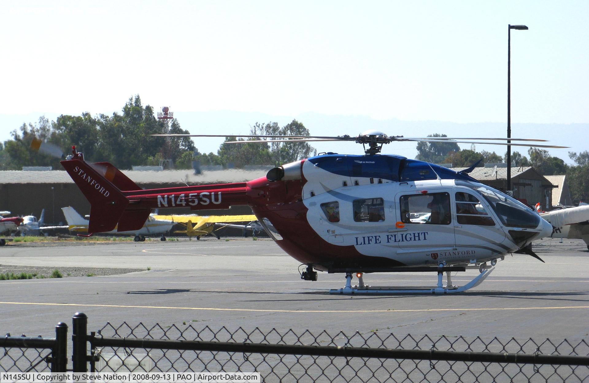 N145SU, 2006 Eurocopter-Kawasaki EC-145 (BK-117C-2) C/N 9102, Stanford LIFE FLIGHT medivac 2006 Eurocopter Deutschland Gmbh MBB-BK 117 C-2 @ Palo Alto, CA