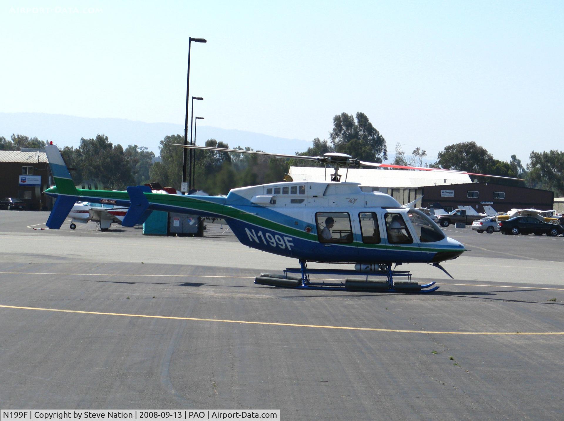 N199F, 2003 Bell 407 C/N 53574, 2003 Bell 407 powering up @ Palo Alto, CA