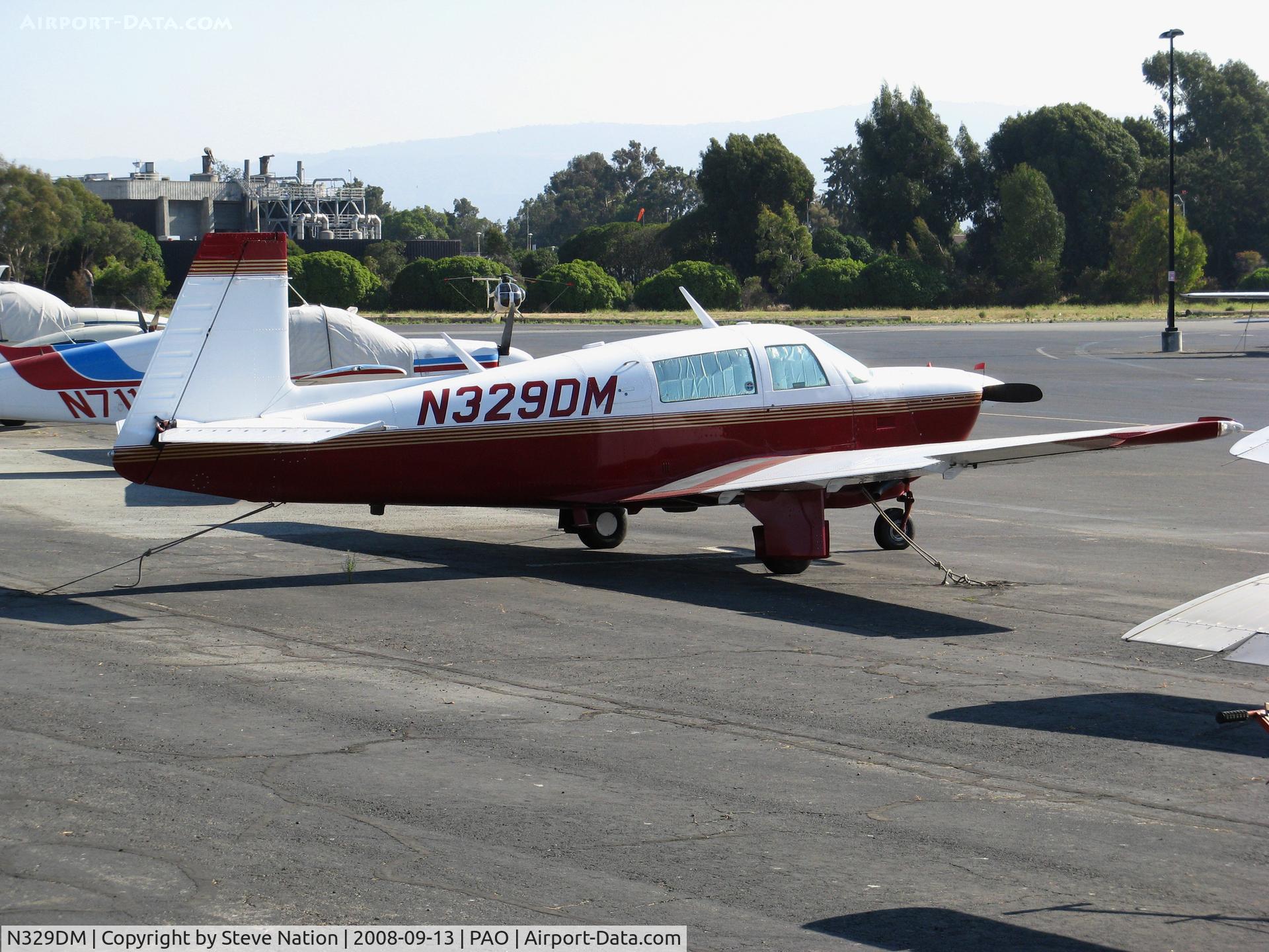 N329DM, 1981 Mooney M20J 201 C/N 24-1252, 1981 Mooney M20J in sunshine @ Palo Alto, CA
