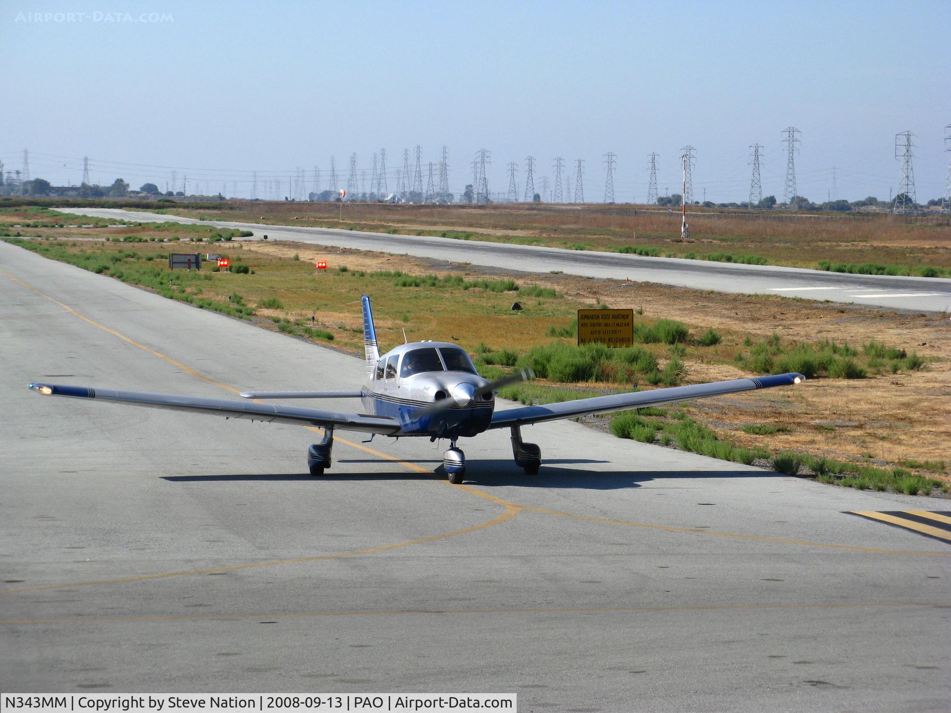 N343MM, 1999 Piper PA-28-181 C/N 28-43266, 1999 Piper PA-28-181 on taxiway @ Palo Alto, CA