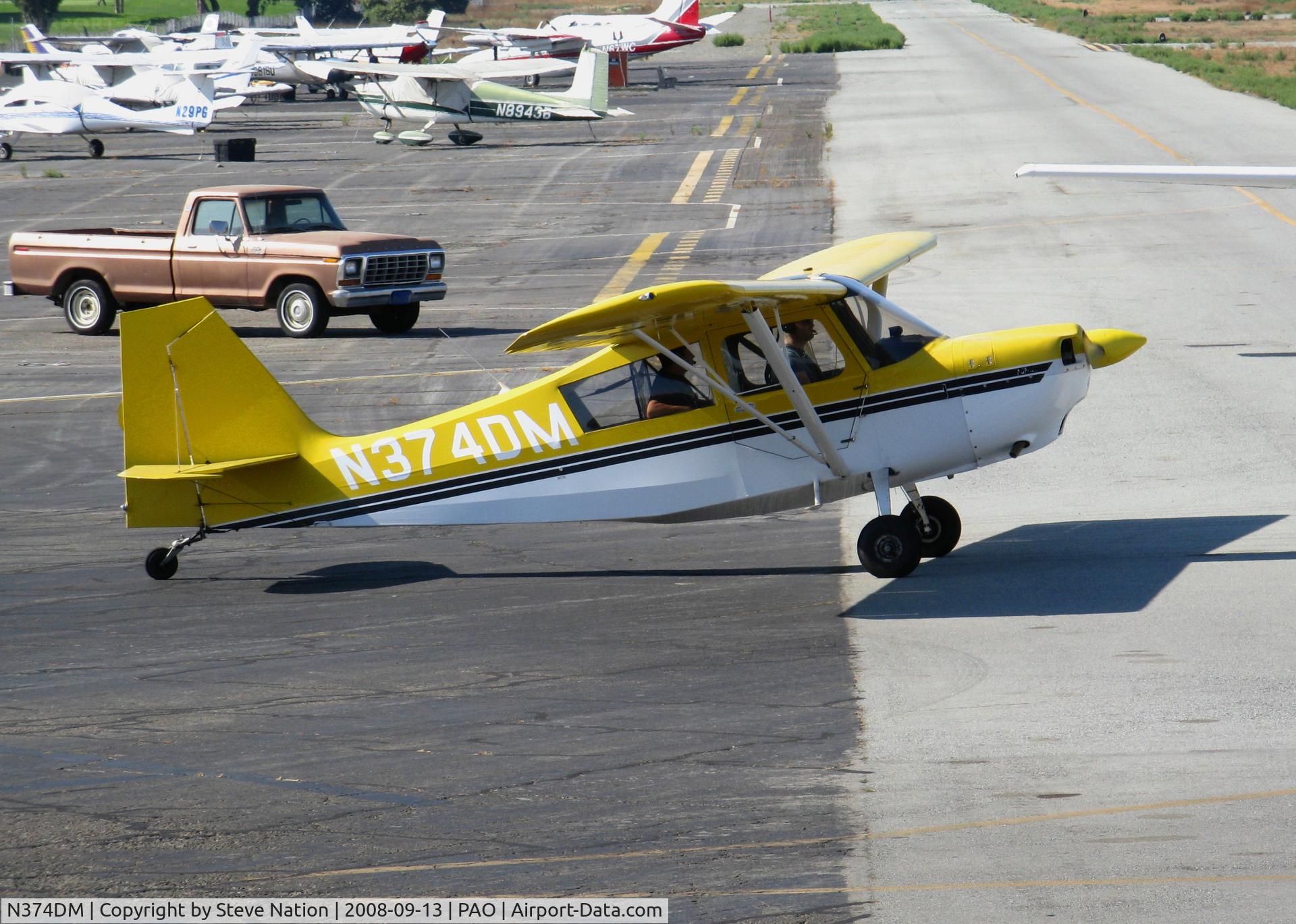 N374DM, 1999 American Champion 7ECA Citabria C/N 1374-99, 1999 American Champion Aircraft 7ECA taxying for take-off @ Palo Alto, CA