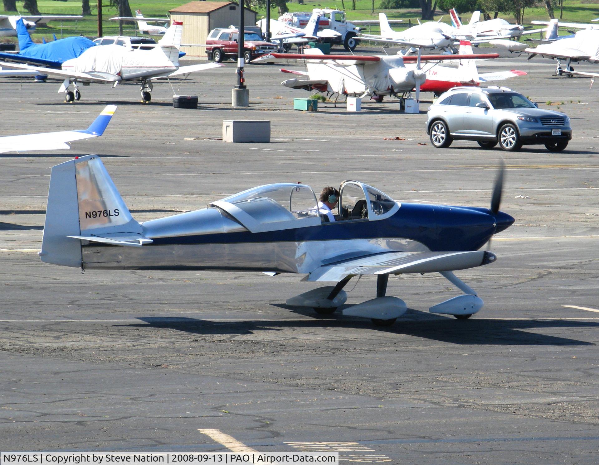 N976LS, Vans RV-6A C/N 22385, 1997 Smith Lawrence B RV-6A running-up engine @ Palo Alto, CA