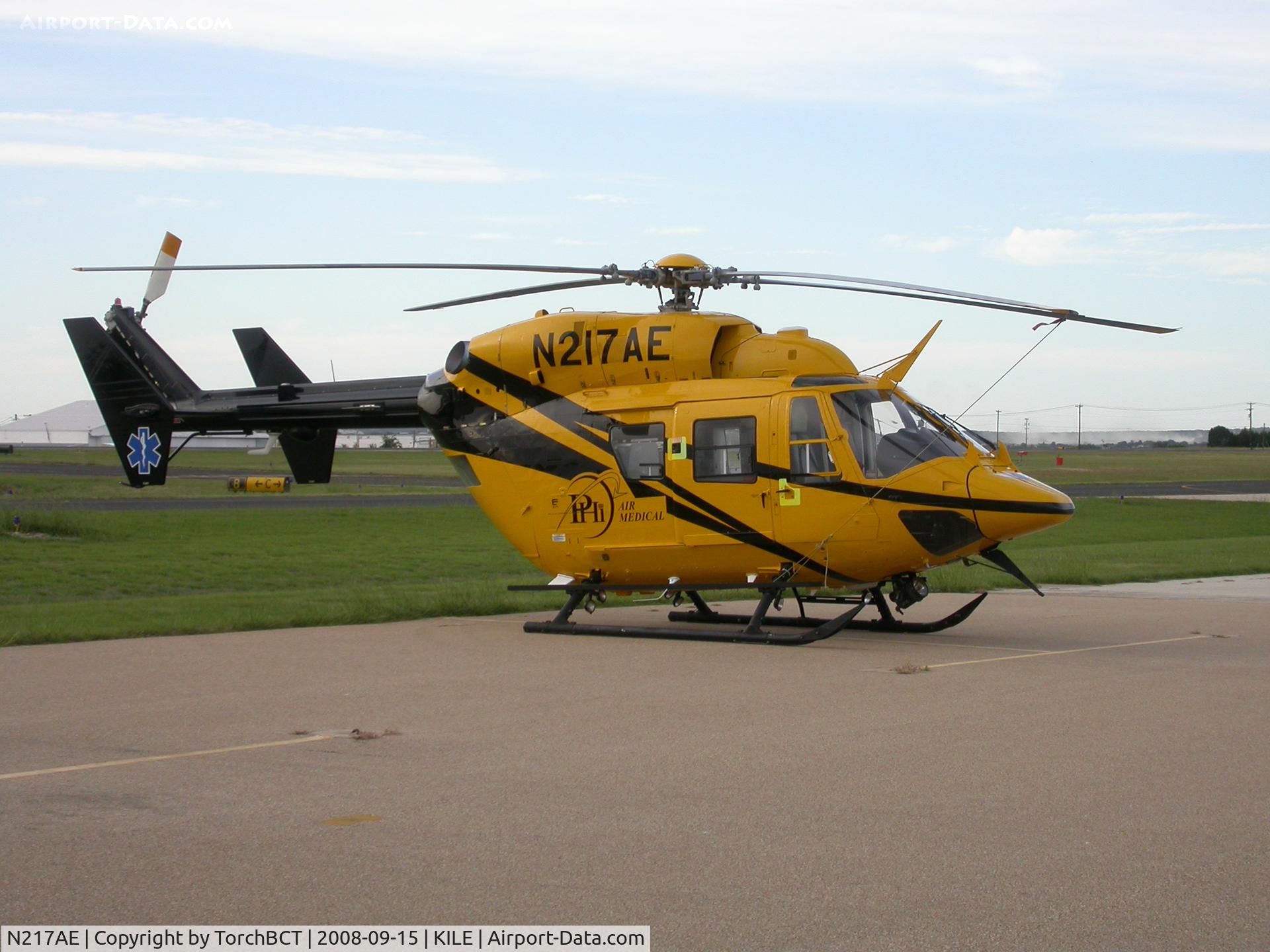 N217AE, 1989 Eurocopter-Kawasaki BK-117B-2 C/N 7152, Air Medical Helicopter @ KILE