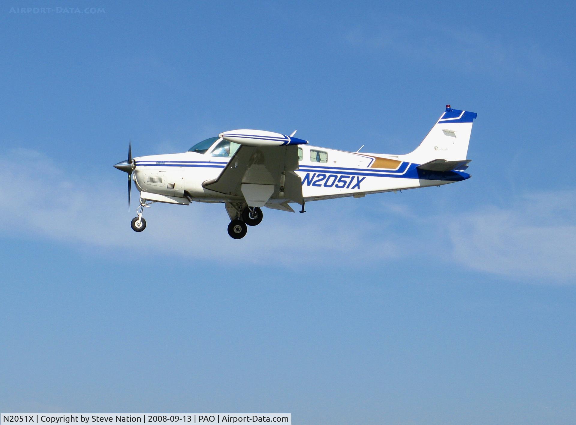 N2051X, 1978 Beech A36 Bonanza 36 C/N E-1411, 1978 Beech A36 returning to Palo Alto, CA