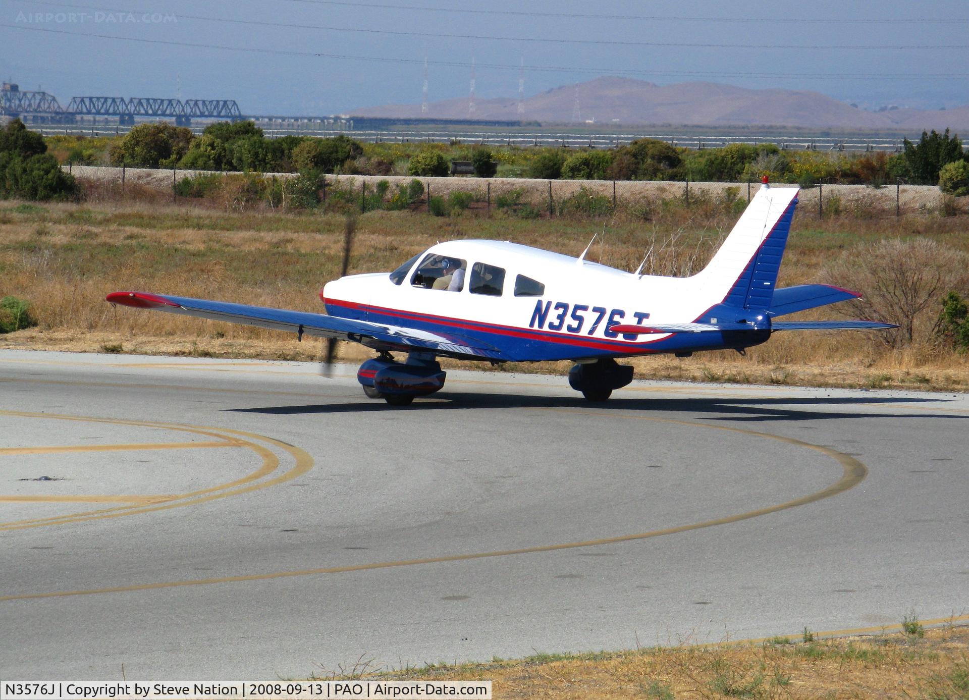 N3576J, 1979 Piper PA-28-181 C/N 28-8090206, 1979 Piper PA-28-181 holding for take-off instructions @ Palo Alto, CA