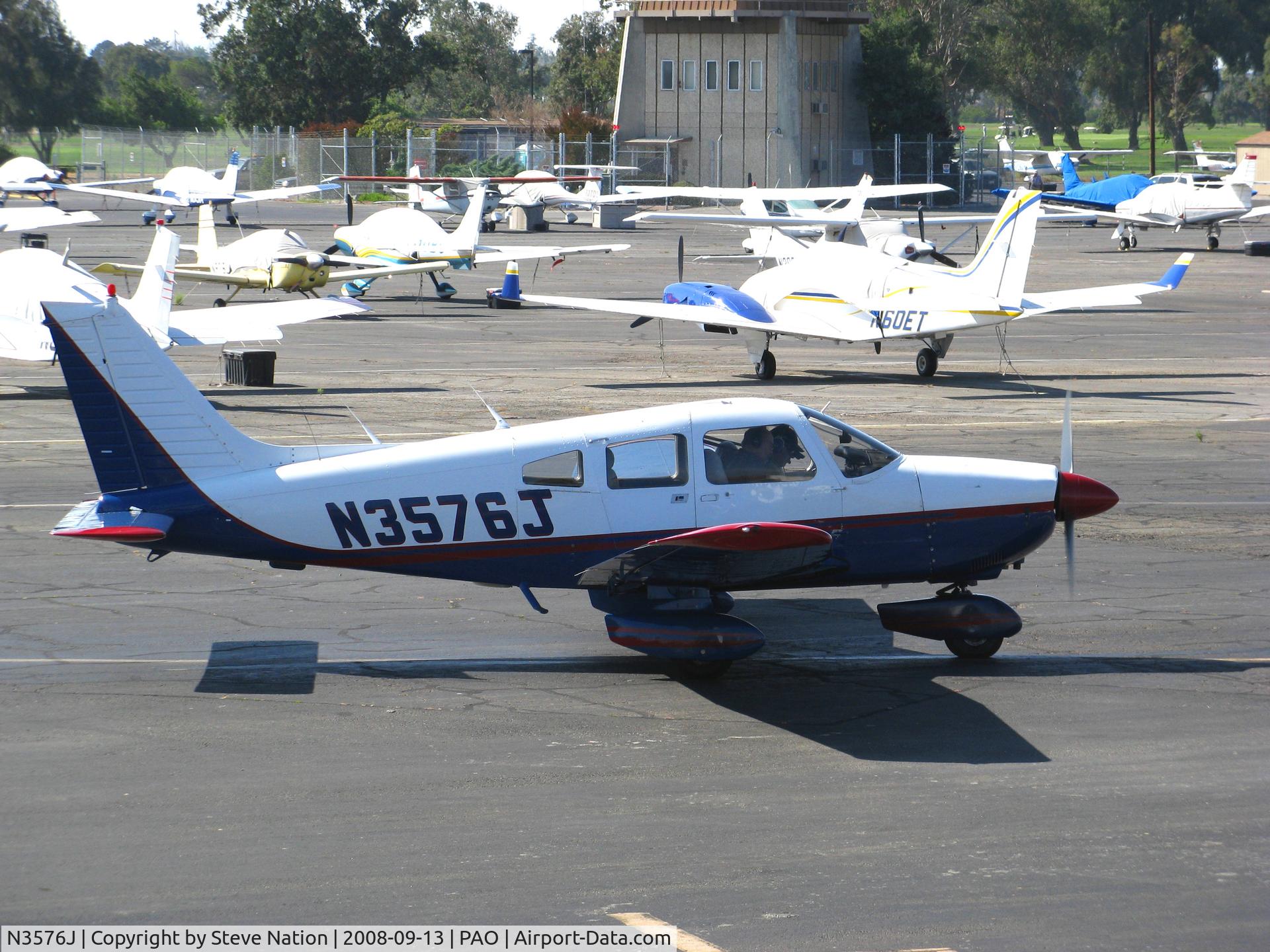N3576J, 1979 Piper PA-28-181 C/N 28-8090206, 1979 Piper PA-28-181 holding by tower @ Palo Alto, CA
