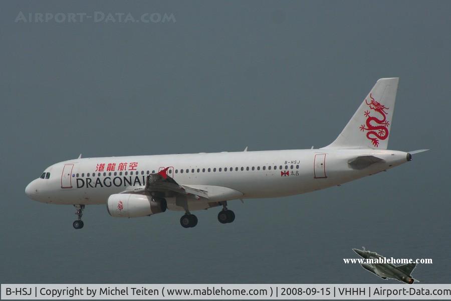B-HSJ, Airbus A320-232 C/N 1253, Dragonair