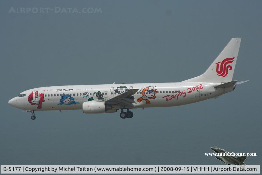 B-5177, 2006 Boeing 737-86N C/N 35210, Air China wearing a special scheme for the Olympics Games